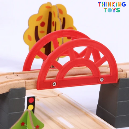 TYLER Deluxe Wooden Cars & Train Track Railway Set