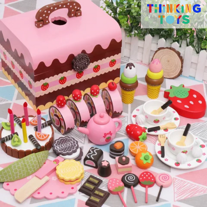 PLAYSHOP Wooden Classic Cake and Dessert Playset