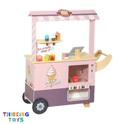 PLAYSHOP Wooden Macaron Ice Cream Shop Playset