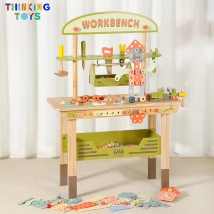 PLAYSHOP Wooden Workbench Tools Playset