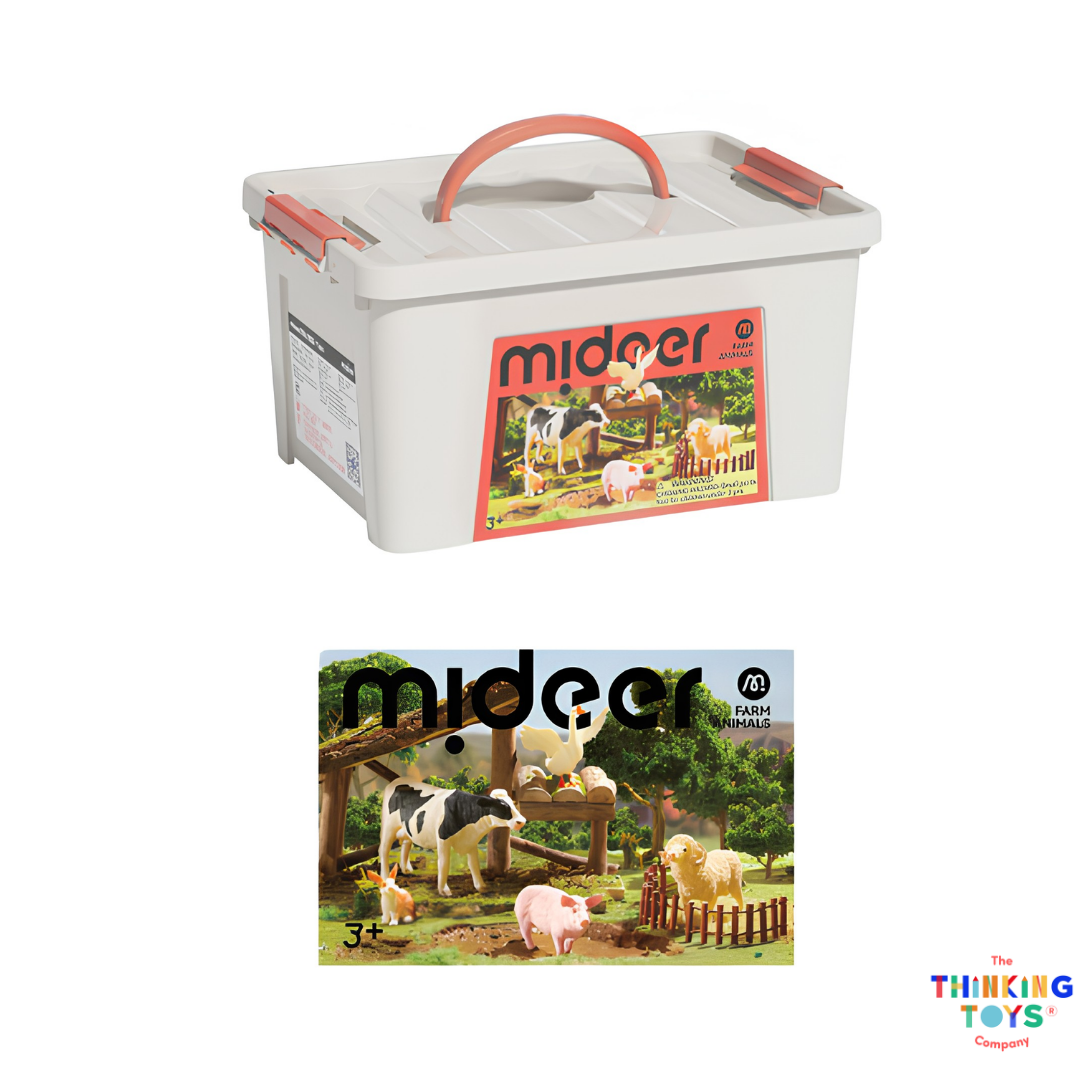 Mideer Realistic Farm Animal Toy Set