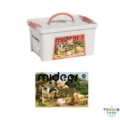 Mideer Realistic Farm Animal Toy Set