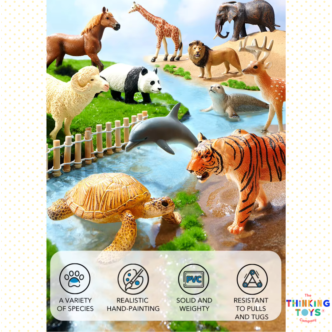 Mideer Realistic Farm Animal Toy Set