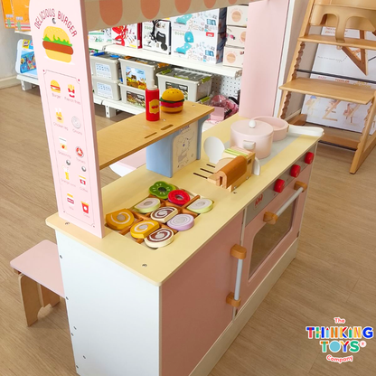 PLAYSHOP Double-Sided Burger Shop Playset
