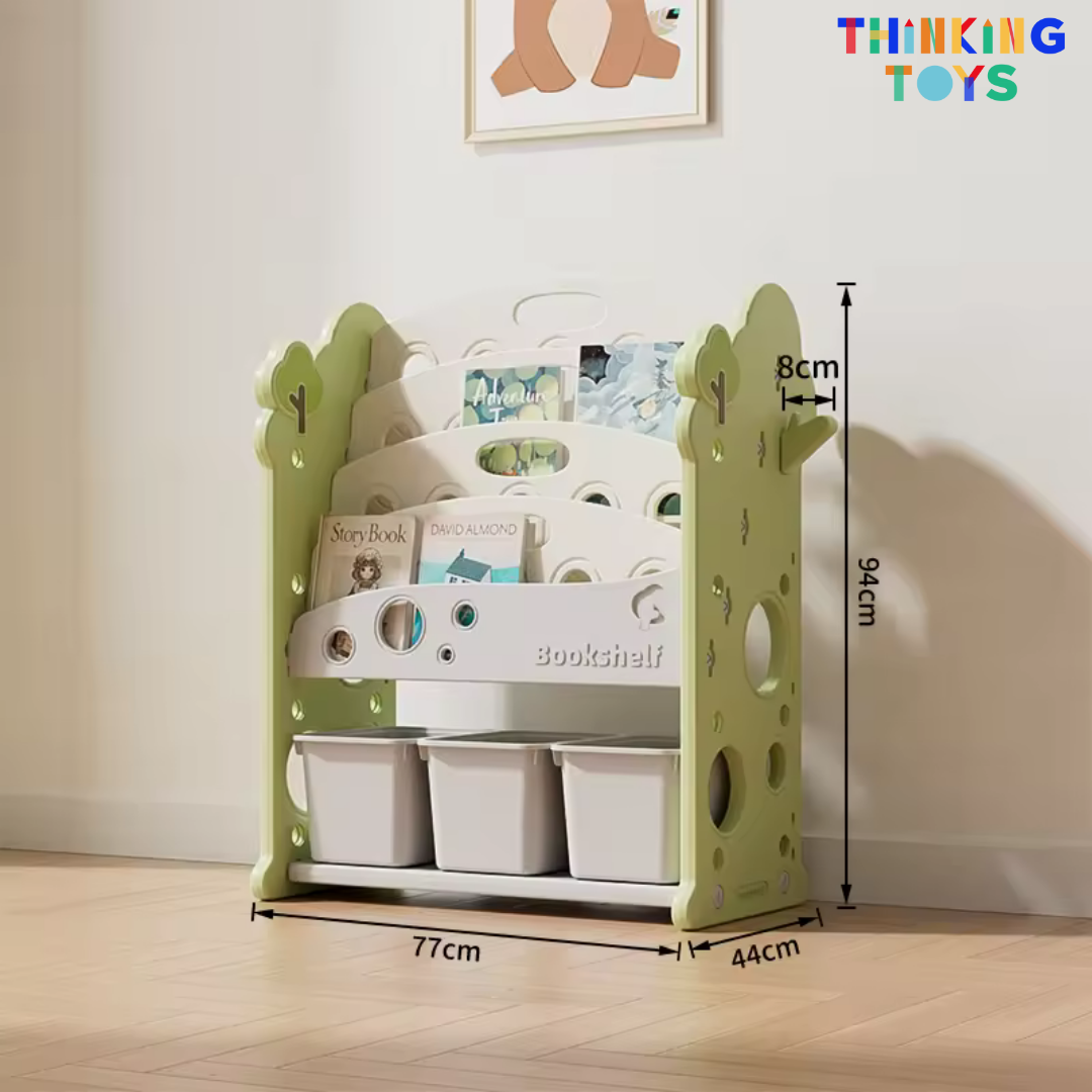 KUMI Treehouse Bookshelf and Toy Organizer