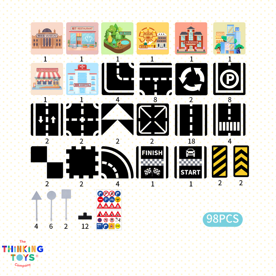 Magnetiles City Road Toppers