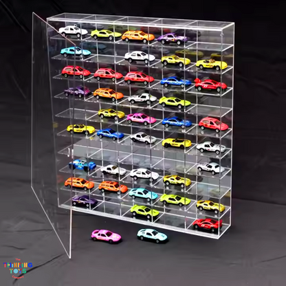 AC002, Acrylic toy car organizer with cover, Teaches animal recognition and sparks role play while encouraging storytelling.