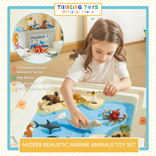 AT003, MIDEER Realistic Marine Animal Toy Set, The MIDEER Realistic Marine Animal Toy Set helps kids explore the underwater world with detailed figurines. Great for pretend play, storytelling, and early science learning.