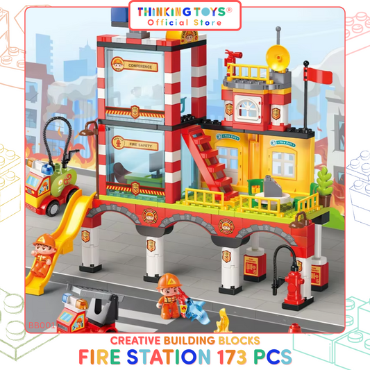 CREATIVE BUILDING BLOCKS Fire Station 173 PCS