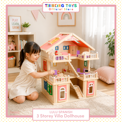 LULU SPANISH 3-Storey Villa Dollhouse