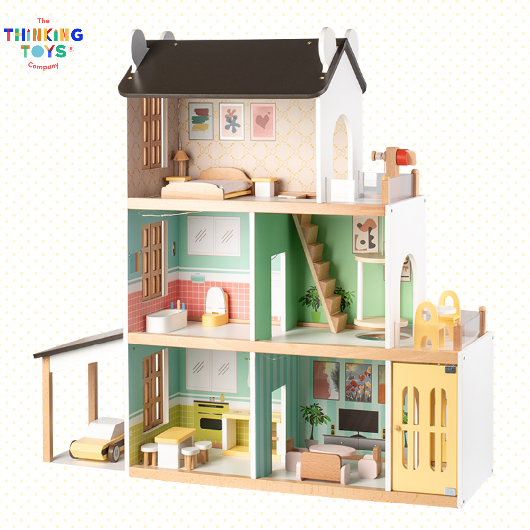DH006, ZARA 3-Storey Dollhouse with Elevator3