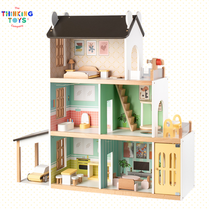 DH006, ZARA 3-Storey Dollhouse with Elevator3