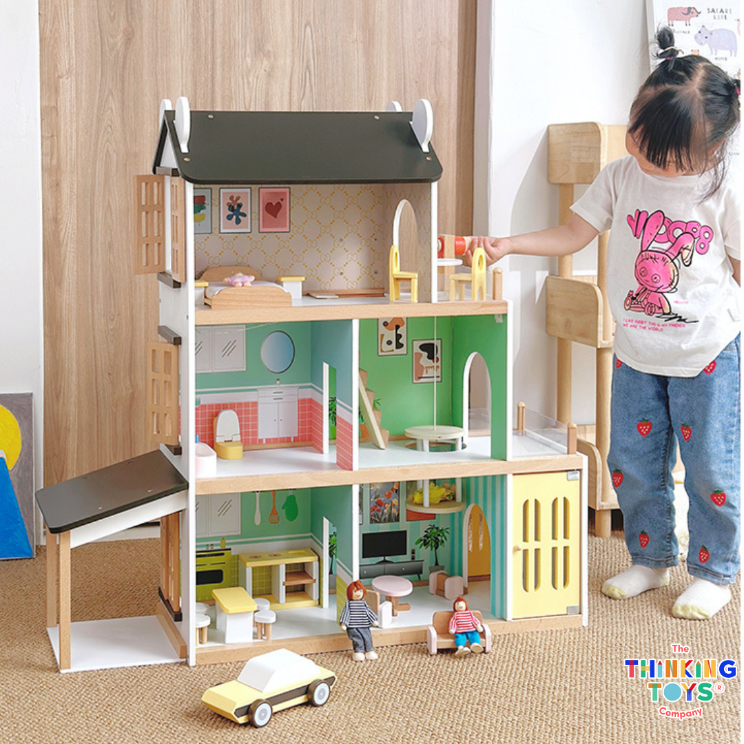 DH006, ZARA 3-Storey Dollhouse with Elevator 7