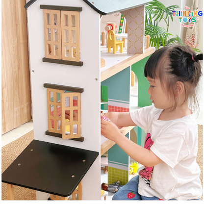 DH006, ZARA 3-Storey Dollhouse with Elevator 8
