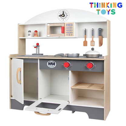 KP002, PLAYSHOP Wooden Japanese Kitchen Playset, Brings cultural inspiration to pretend cooking, sparking imagination and social play among children.