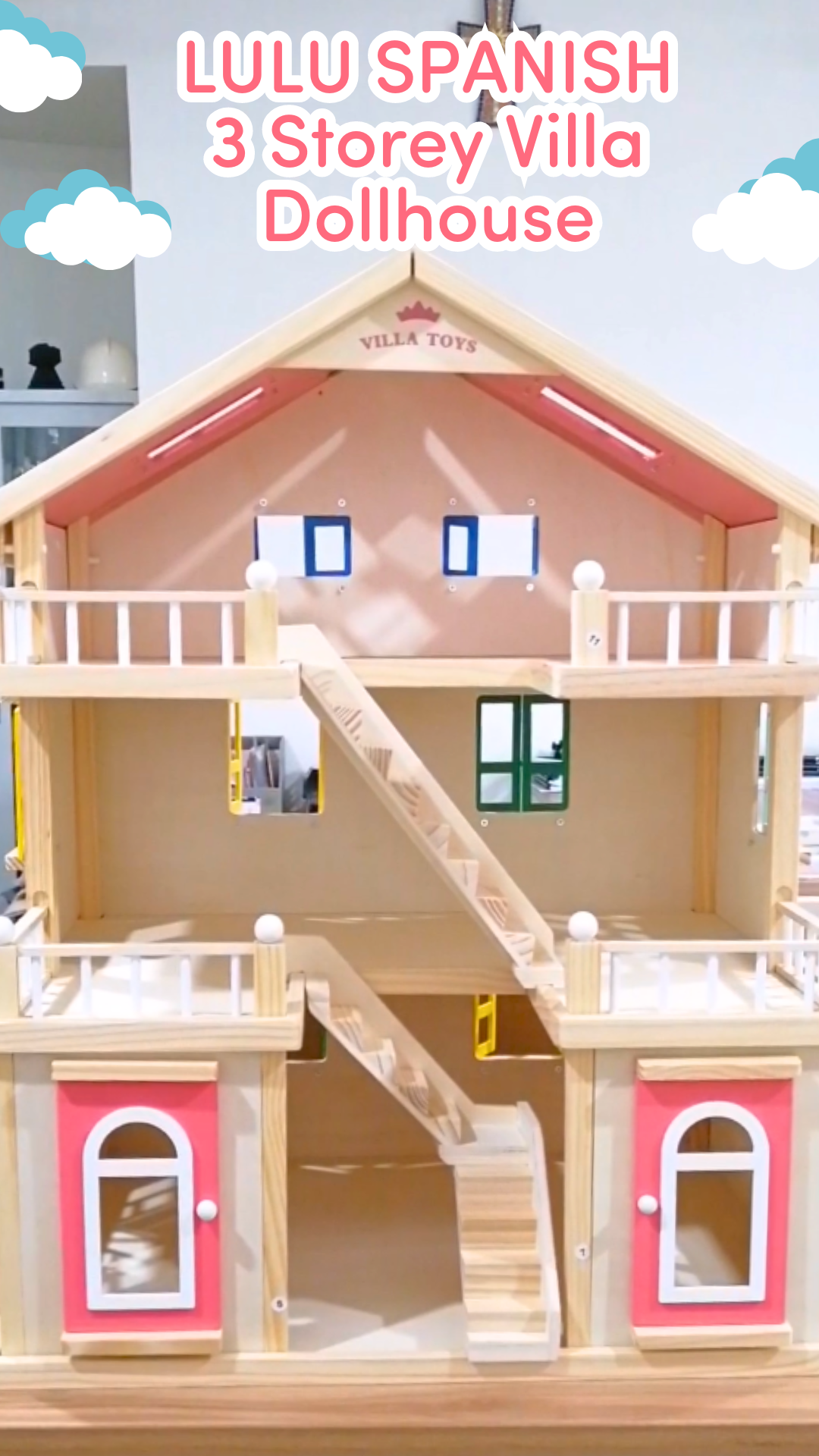 LULU SPANISH 3-Storey Villa Dollhouse