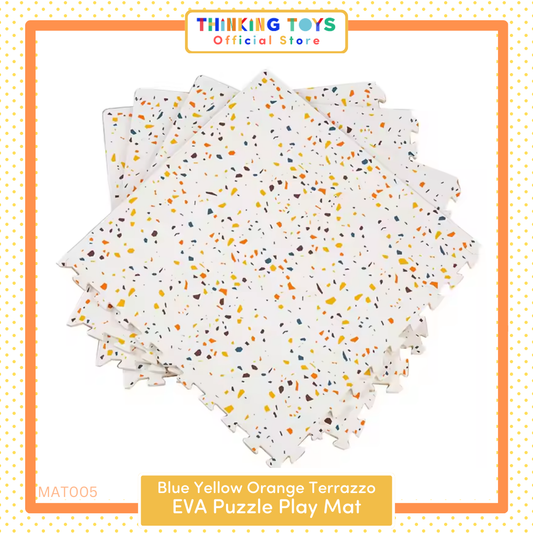 EVA Puzzle Play Mat (Blue yellow Orange Terrazzo)