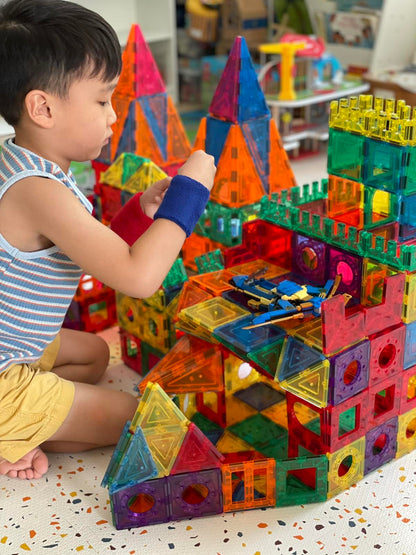 MT001, CITY 130-Piece Magnetic Tiles Set, 
