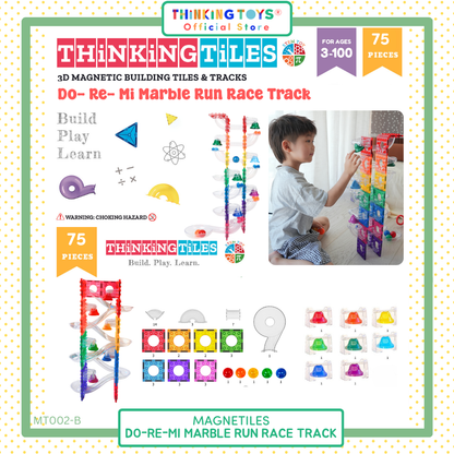 MT008, Magnetiles Do-Re-Mi Marble Run Race Track, Develops STEM skills and problem-solving through engaging marble challenges.