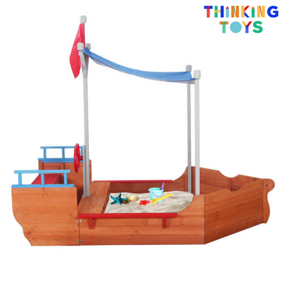OP001, HAPPYFEET Sailboat Sandpit , Sparks outdoor creativity with a themed play space for digging, building, and sensory adventures.