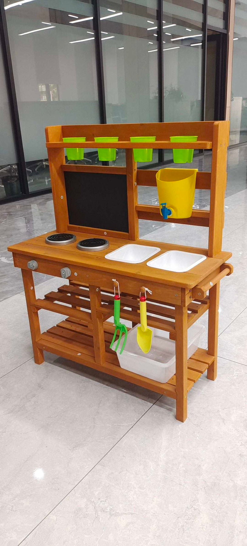 OP002, Mud Kitchen, Inspires messy play and creativity outdoors, letting kids mix, pour, and explore with sensory-rich activities.