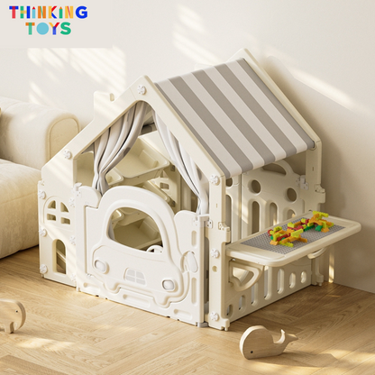 PH003-K, Car Play House, Promotes active play and gross motor development with a safe, fun sliding activity.
