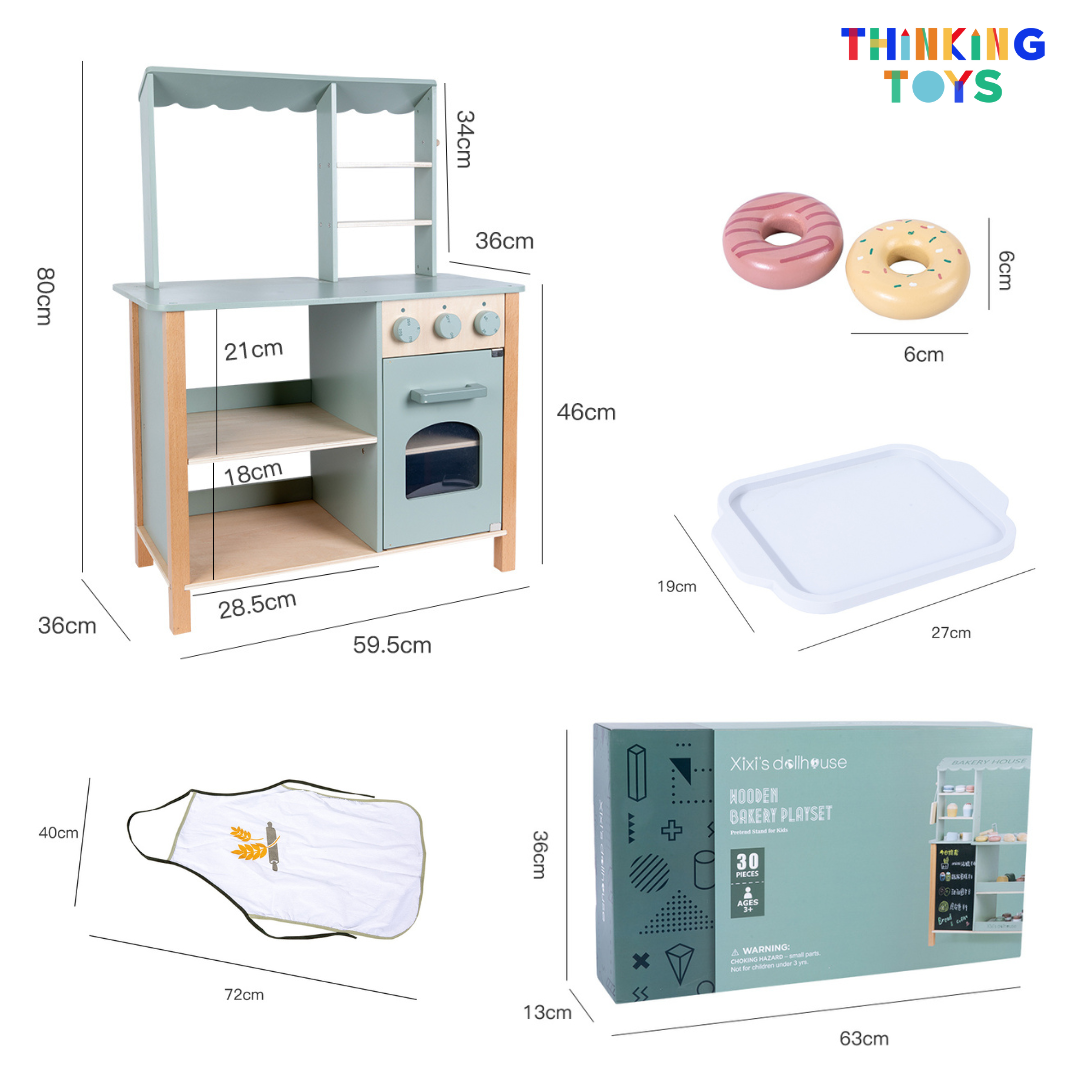 PP001, PLAYSHOP Bakery and Dessert Shop Playset, Encourages imaginative shopping, role play, and social learning while boosting creativity.