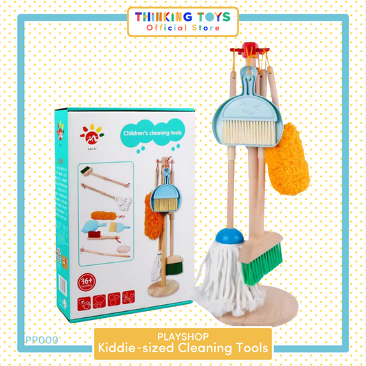 PP009, PLAYSHOP Kiddie-size Cleaning Tools, Inspires pretend dessert making that encourages creativity, imagination, and social play.