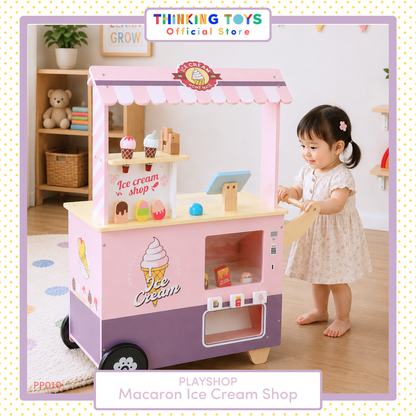 PLAYSHOP Wooden Macaron Ice Cream Shop