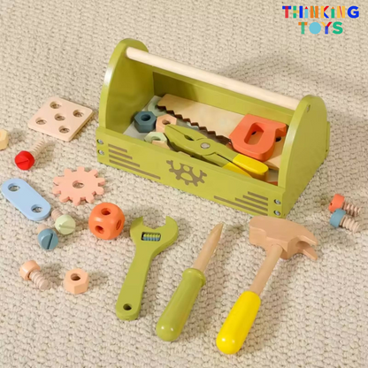 "PP011
, PLAYSHOP Wooden Workbench Tools Playset, Fosters imaginative cooking role play that helps children explore teamwork and storytelling."
