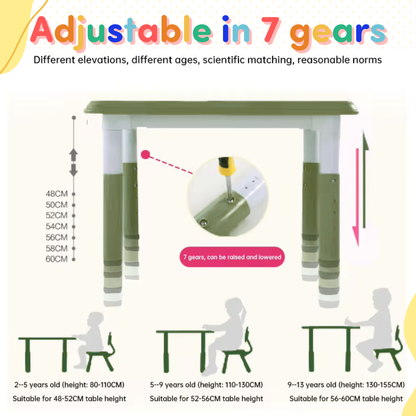 3 IN 1  Multifunctional  Kids Table and Chair Set