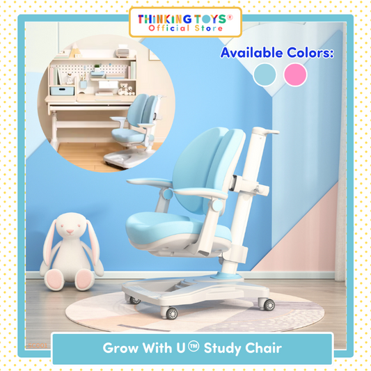 SC001, GROW-WITH-U Ergonomic Study Chair, The Grow-With-U Ergonomic Study Chair supports healthy posture with its adjustable design. Built to grow with your child, it ensures comfort during study, reading, and creative work. A must-have for home learning.