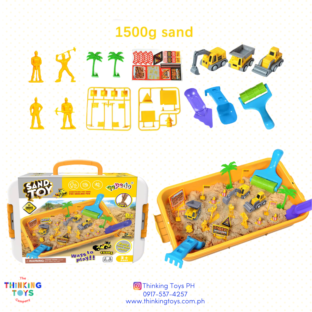 "SK003,  Kinetic Play Sand Construction
 Builder Set, Keeps collections visible and tidy, helping kids enjoy organized play sessions."