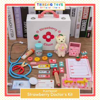 PLAYSHOP Wooden Strawberry Doctor's Kit Playset