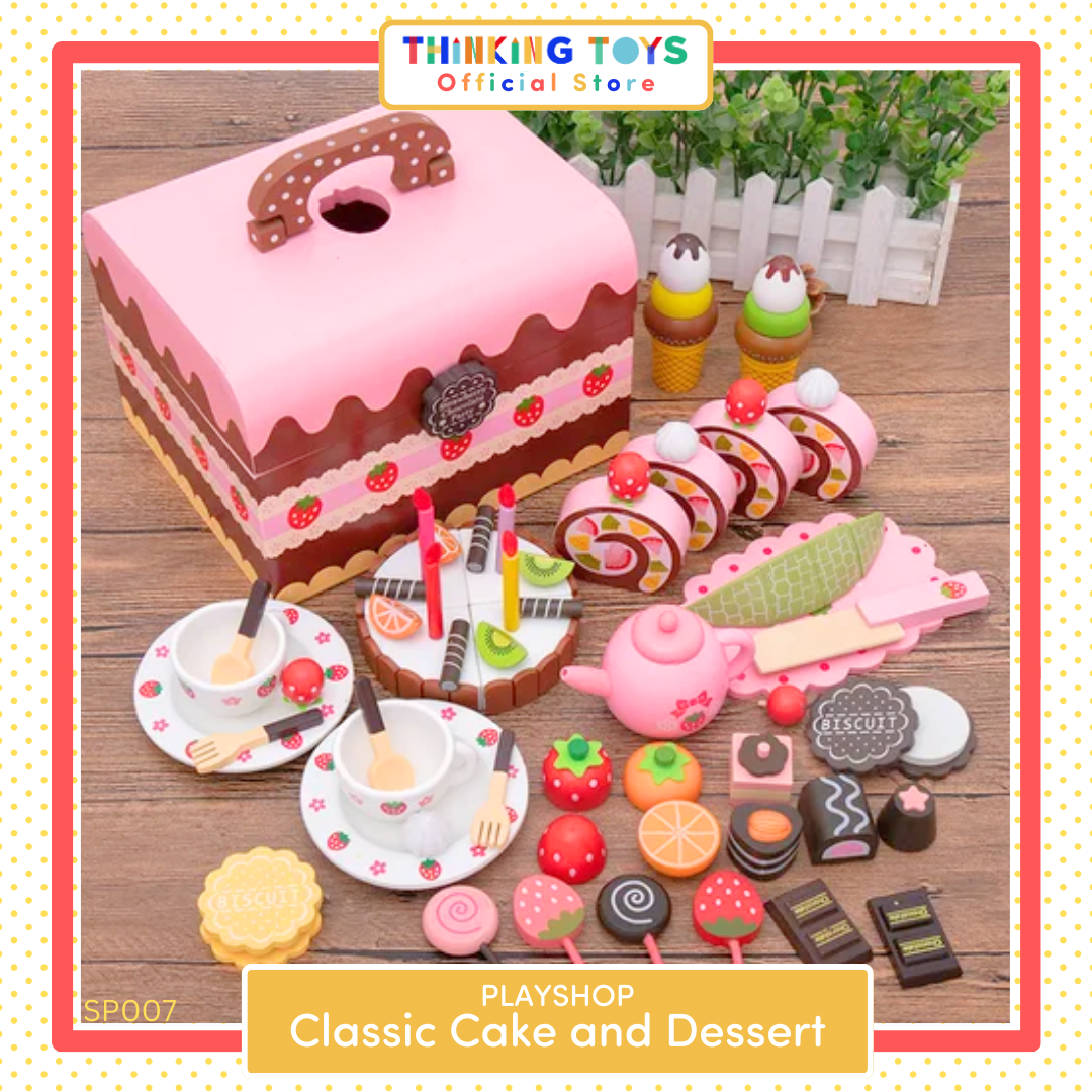 PLAYSHOP Wooden Classic Cake and Dessert Playset