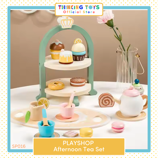 SP016, Afternoon Tea Set, Adds elegance to pretend play while encouraging creativity, storytelling, and teamwork.