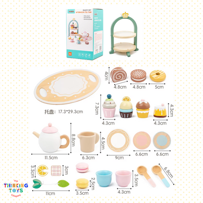 SP016, Afternoon Tea Set, Adds elegance to pretend play while encouraging creativity, storytelling, and teamwork.