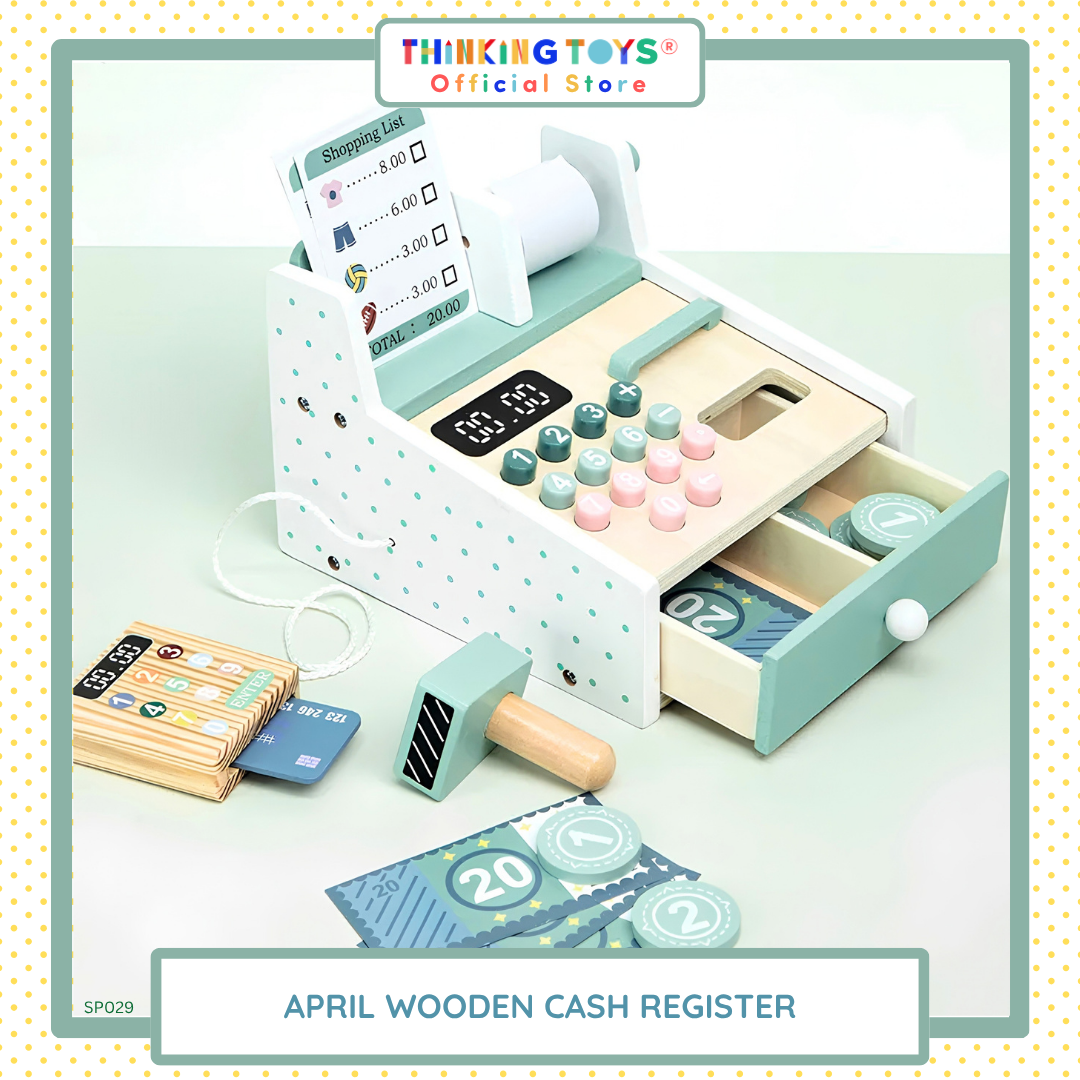 April Wooden Cash Register