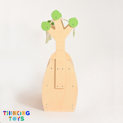 SU001, Montessori Wooden Toy Shelf, Encourages independence by keeping toys organized and accessible, fostering tidy habits from an early age.