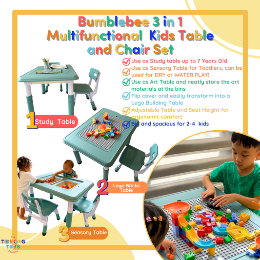 BUMBLEBEE 3 IN 1  Multifunctional  Kids Table and Chair Set