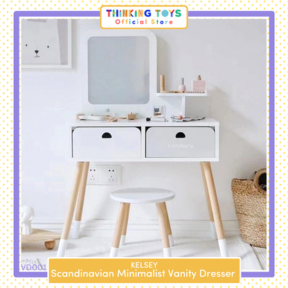 KELSY Scandinavian Minimalist Vanity Dresser