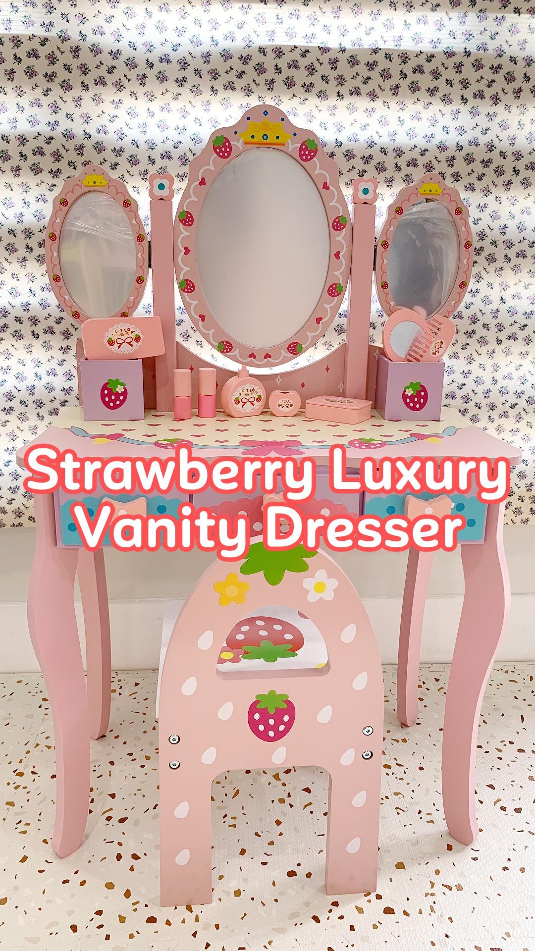 KELSY Strawberry Luxury Vanity Dresser