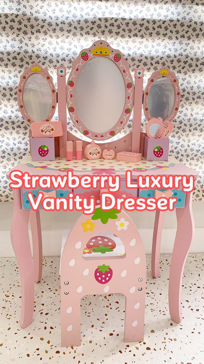 KELSY Strawberry Luxury Vanity Dresser