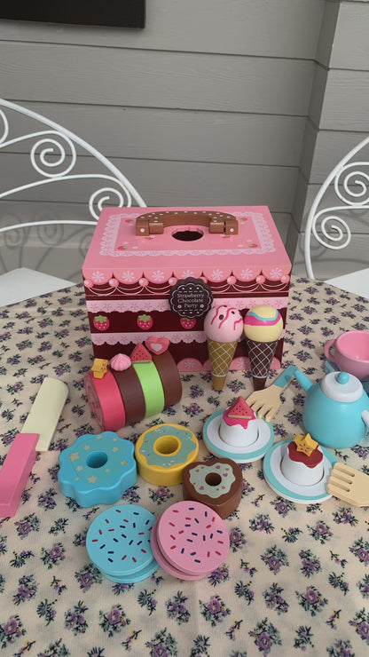 PLAYSHOP Wooden Afternoon Tea Cake and Dessert Playset