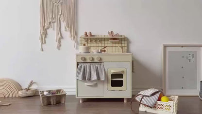 PLAYSHOP Wooden Nordic Style Kitchen Playset