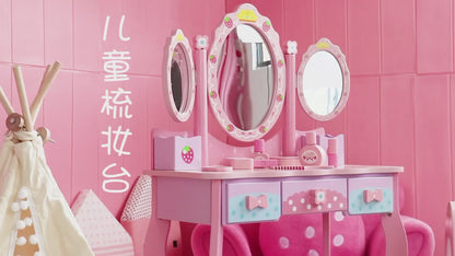 KELSY Strawberry Luxury Vanity Dresser