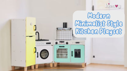 PLAYSHOP Wooden Modern Minimalist Style Kitchen Playset