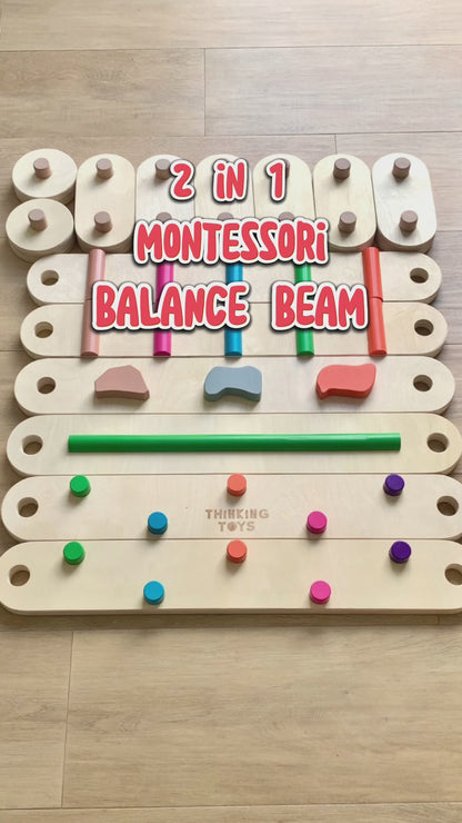 HAPPYFEET 2 IN 1 Montessori Balance Beam