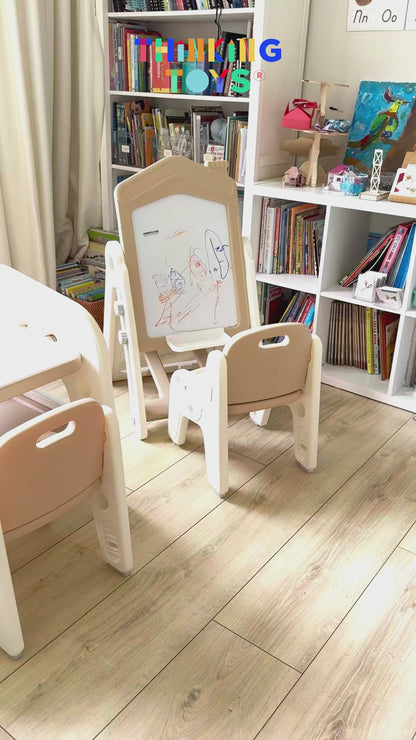 Summer Whiteboard Playboard with Bookshelf and Chair
