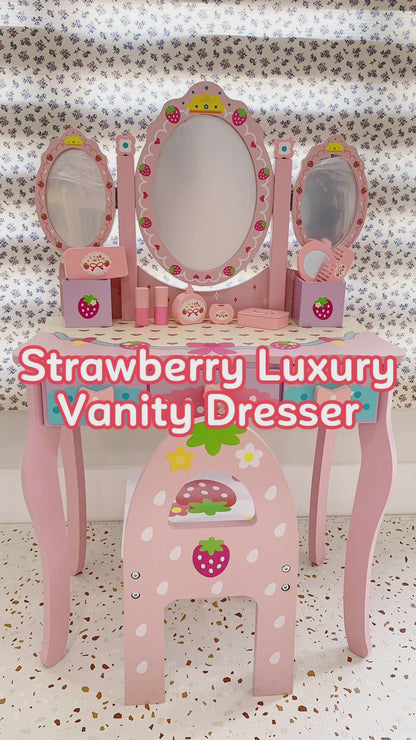 KELSY Strawberry Luxury Vanity Dresser